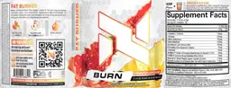 Label for Burn Raspberry Lemonade