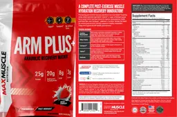 Label for ARM Plus+ Intense Strawberry