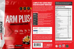 Label for ARM Plus+ Orange Citrus Blast