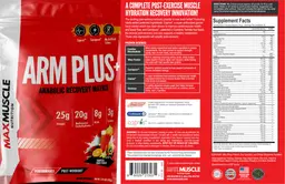 Label for ARM Plus+ Tropical Fruit Punch