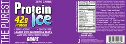 Label for Protein Ice Grape
