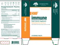 Label for HMF Immune Natural Blackcurrant Flavor