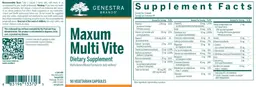 Label for Maxum Multi Vite