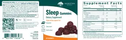 Label for Sleep Gummies Natural Raspberry-Tea Flavor