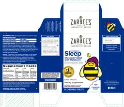 Label for Children's Sleep Chewable Tablet with Melatonin Natural Grape Flavor