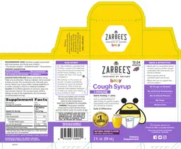 Label for Cough Syrup + Immune Natural Grape Flavor