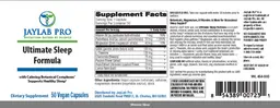 Label for Ultimate Sleep Formula