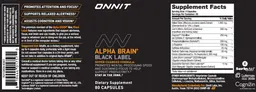 Label for Alpha Brain Black Label
