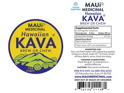 Label for Hawaiian Kava Brew or Chew