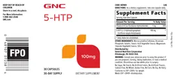 Label for 5-HTP 100 mg