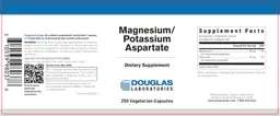 Label for Magnesium/Potassium Aspartate
