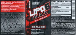 Label for Lipo6 Black Ultra Concentrate
