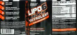 Label for LIPO6 Black Thyrolean Ultra Concentrate
