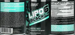 Label for Lipo 6 Black Hers Ultra Concentrate
