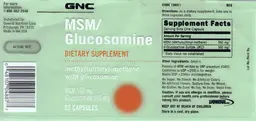 Label for MSM/Glucosamine