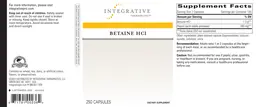 Label for Betaine HCl