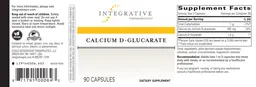 Label for Calcium D-Glucarate