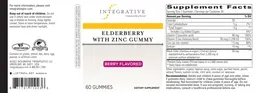 Label for Elderberry with Zinc Gummy Berry Flavored