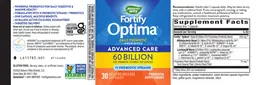 Label for Fortify Optima Daily Probiotic 60 Billion