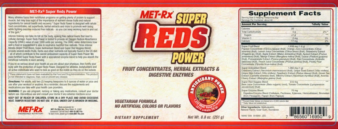 Label for Super Reds Power