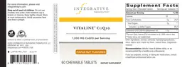 Label for Vitaline CoQ10 1,200 mg Maple Nut Flavored