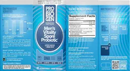 Label for Men's Vitality Spore Probiotic