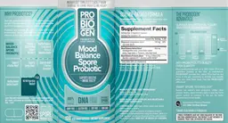 Label for Mood Balance Spore Probiotic
