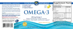 Label for Omega-3 Lemon