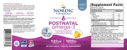 Label for Postnatal Omega-3 Lemon