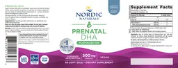 Label for Prenatal DHA Vegan