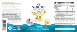 Label for Ultimate Omega 2X Lemon