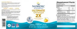 Label for Ultimate Omega 2X Lemon