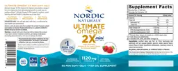 Label for Ultimate Omega 2X Mini Soft Gels Strawberry