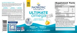 Label for Ultimate Omega Xtra Lemon