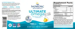 Label for Ultimate Omega Xtra Lemon