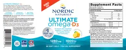 Label for Ultimate Omega-D3 Lemon