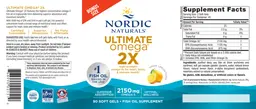 Label for Ultimate Omega 2X Lemon