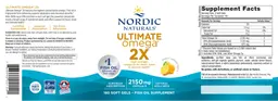 Label for Ultimate Omega 2X Lemon