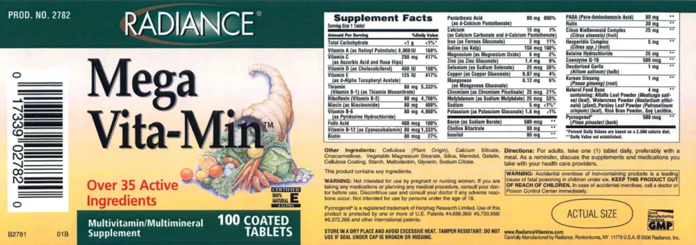 Label for Mega Vita-Min