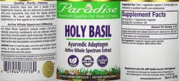 Label for Holy Basil