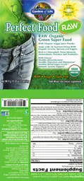 Label for Perfect Food Raw