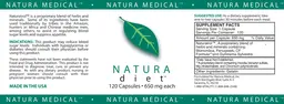 Label for Natura Diet