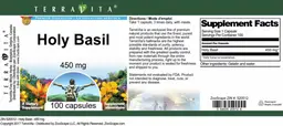 Label for Holy Basil 450 mg