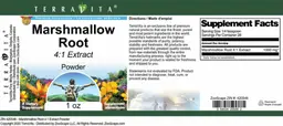 Label for Marshmallow Root 4:1 Extract Powder