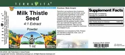 Label for Milk Thistle Seed 4:1 Extract Powder