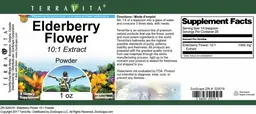 Label for Elderberry Flower 10:1 Extract Powder
