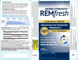 Label for REMfresh Extra Strength