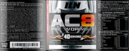 Label for AC8 Fruit Punch Flavour