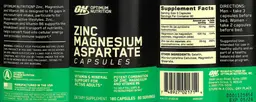 Label for Zinc Magnesium Aspartate Capsules
