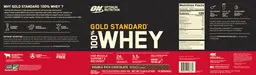 Label for Gold Standard 100% Whey Double Rich Chocolate